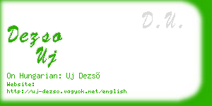dezso uj business card